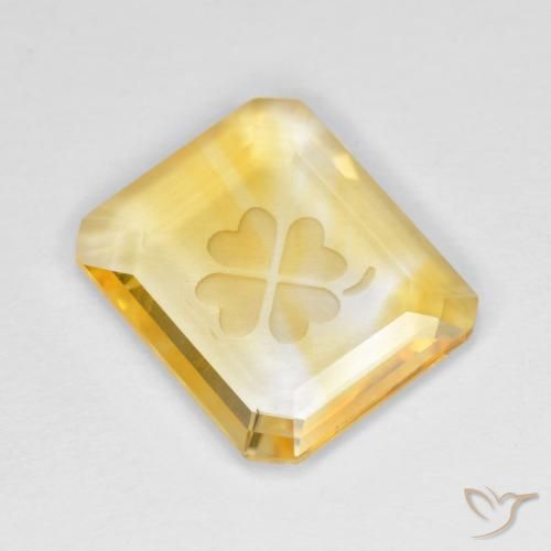 2.67ct Natürlicher Golden Citrin, Smaragdschliff, Transparent