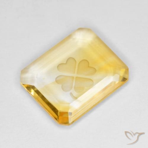 9,17 ctw natürlicher Golden Citrin, Oktagonschliff, Transparent
