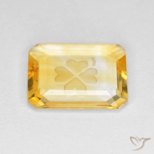 9,17 ctw natürlicher Golden Citrin, Oktagonschliff, Transparent