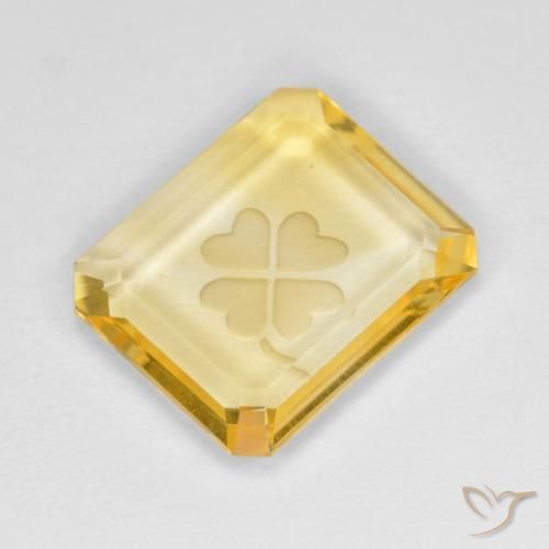 9,17 ctw natürlicher Mittleres Gold Citrin, Oktagonschliff, Transparent