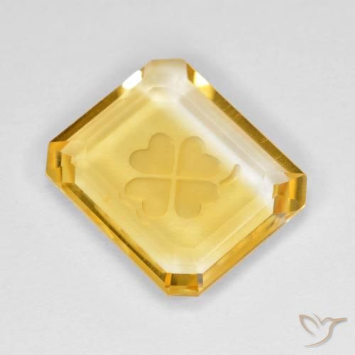 9,17 ctw natürlicher Mittleres Gold Citrin, Oktagonschliff, Transparent
