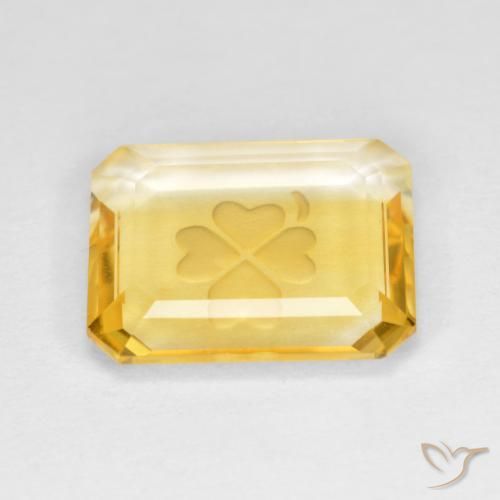 9,17 ctw natürlicher Mittleres Gold Citrin, Oktagonschliff, Transparent