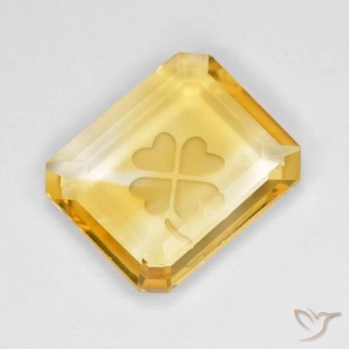 9,17 ctw natürlicher Mittelgold Citrin, Oktagonschliff, Transparent