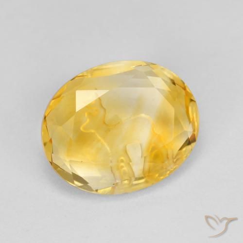 9,17 ctw natürlicher Mittleres Gold Citrin, Oval, Transparent
