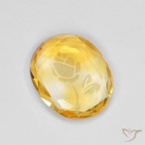 1.53ct Natürlicher Helles Gold Citrin, Oval, Transparent