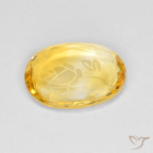 9,17 ctw natürlicher Helles Gold Citrin, Oval, Transparent
