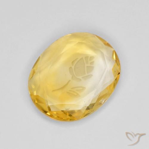 9,17 ctw natürlicher Helles Gold Citrin, Oval, Transparent