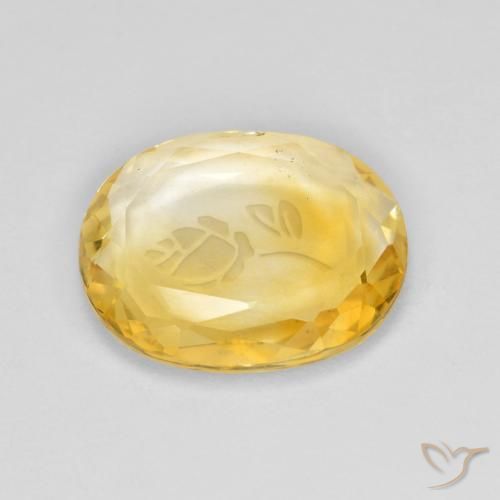 9,17 ctw natürlicher Helles Gold Citrin, Oval, Transparent