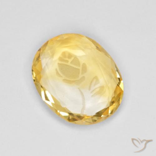 1.41ct Natürlicher Golden Citrin, Oval, Transparent