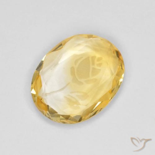 9,17 ctw natürlicher Golden Citrin, Oval, Transparent