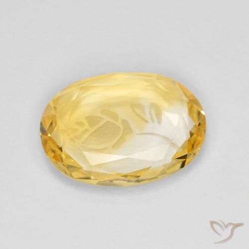 9,17 ctw natürlicher Golden Citrin, Oval, Transparent