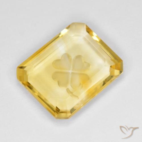 9,17 ctw natürlicher Golden Citrin, Oktagonschliff, Transparent