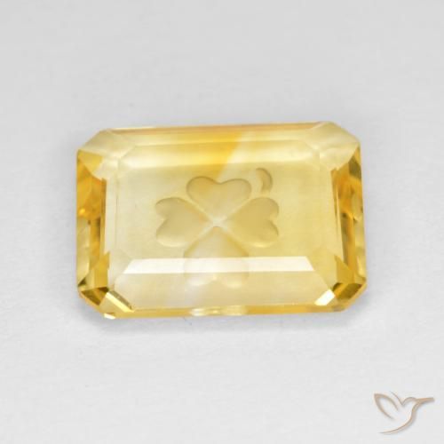 9,17 ctw natürlicher Golden Citrin, Oktagonschliff, Transparent