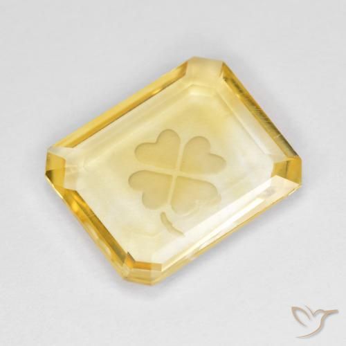 3.09ct Natürlicher Golden Citrin, Smaragdschliff, Transparent