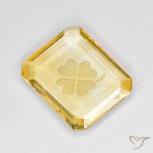 9,17 ctw natürlicher Golden Citrin, Oktagonschliff, Transparent