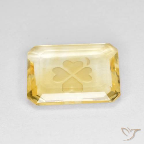 9,17 ctw natürlicher Golden Citrin, Oktagonschliff, Transparent