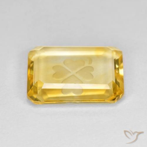 9,17 ctw natürlicher Mittleres Gold Citrin, Oktagonschliff, Transparent