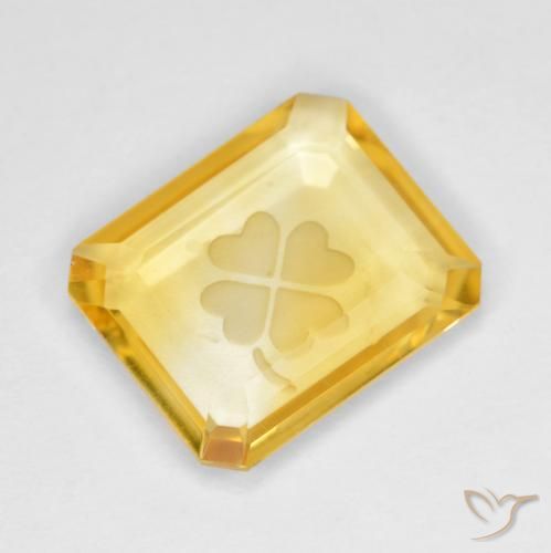 9,17 ctw natürlicher Golden Citrin, Oktagonschliff, Transparent