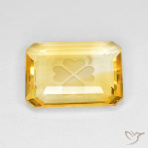 9,17 ctw natürlicher Golden Citrin, Oktagonschliff, Transparent