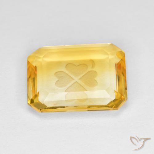 9,17 ctw natürlicher Mittleres Gold Citrin, Oktagonschliff, Transparent