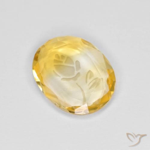 1.53ct Natürlicher Golden Citrin, Oval, Transparent