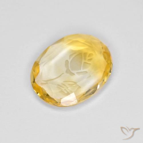 9,17 ctw natürlicher Golden Citrin, Oval, Transparent