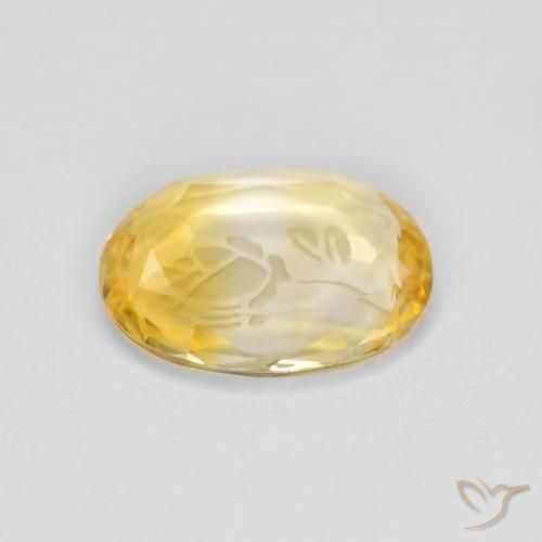 9,17 ctw natürlicher Golden Citrin, Oval, Transparent
