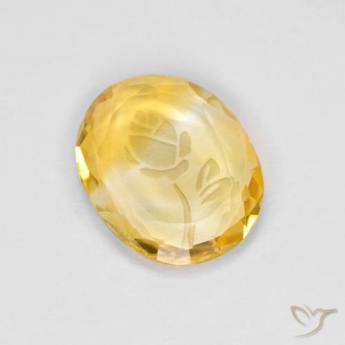 1.51ct Natürlicher Mittleres Gold Citrin, Oval, Transparent