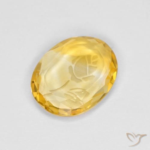 9,17 ctw natürlicher Mittleres Gold Citrin, Oval, Transparent