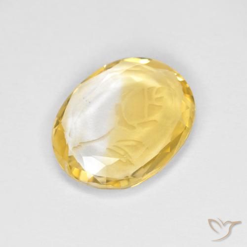 9,17 ctw natürlicher Golden Citrin, Oval, Transparent