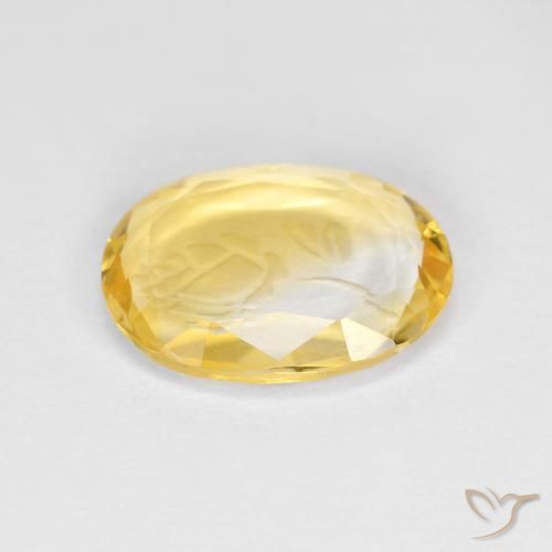 9,17 ctw natürlicher Golden Citrin, Oval, Transparent