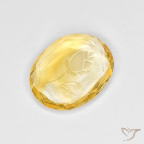 9,17 ctw natürlicher Golden Citrin, Oval, Transparent
