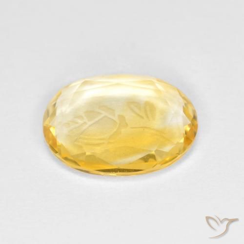 9,17 ctw natürlicher Golden Citrin, Oval, Transparent