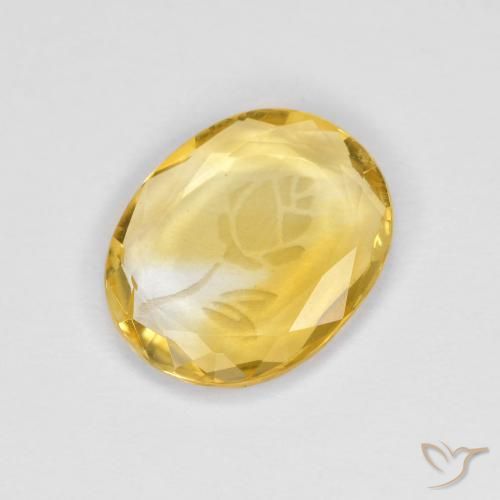 9,17 ctw natürlicher Golden Citrin, Oval, Transparent