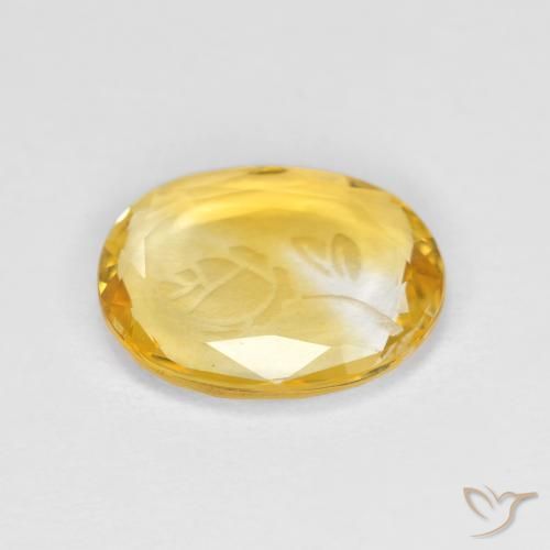 9,17 ctw natürlicher Golden Citrin, Oval, Transparent