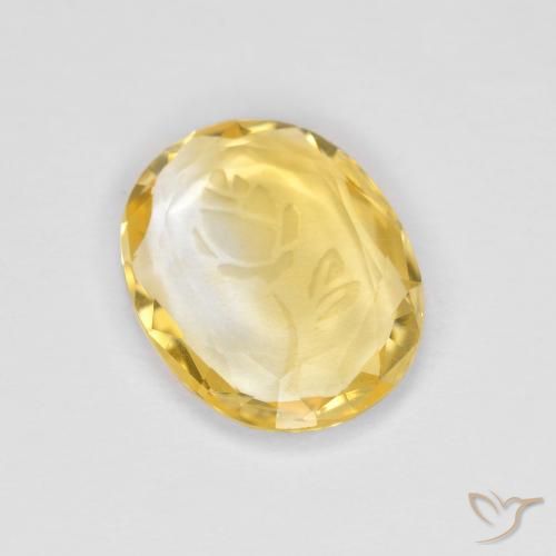 1.53ct Natürlicher Golden Citrin, Oval, Transparent