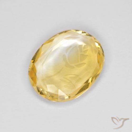 9,17 ctw natürlicher Golden Citrin, Oval, Transparent