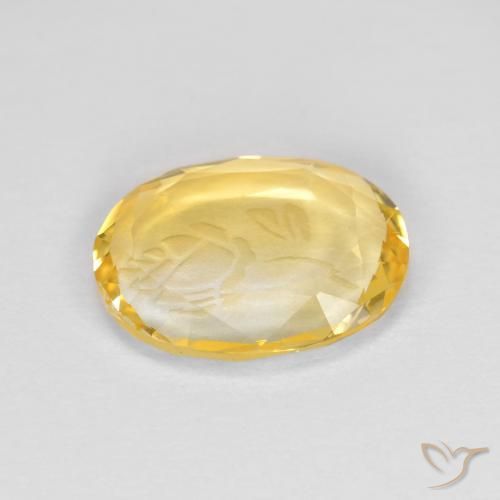 9,17 ctw natürlicher Golden Citrin, Oval, Transparent
