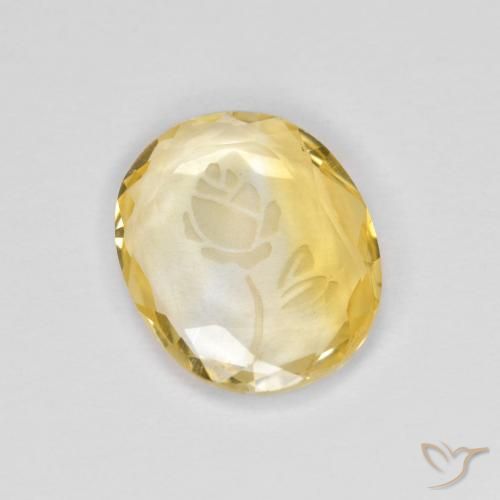 1.42ct Natürlicher Golden Citrin, Oval, Transparent