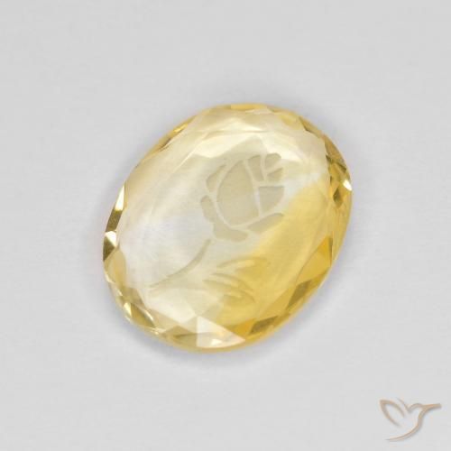 9,17 ctw natürlicher Golden Citrin, Oval, Transparent