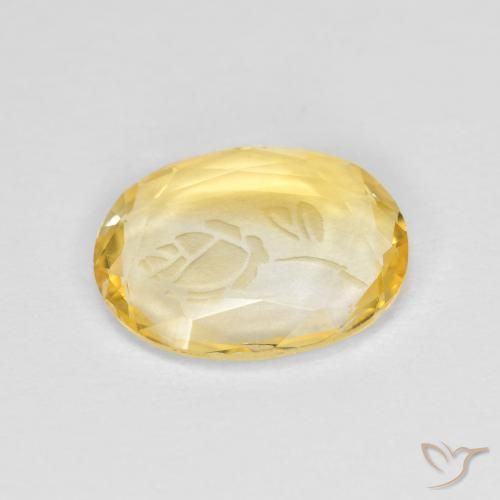 9,17 ctw natürlicher Golden Citrin, Oval, Transparent
