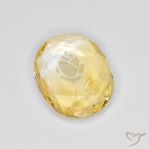 1.59ct Natürlicher Helles Gold Citrin, Oval, Transparent