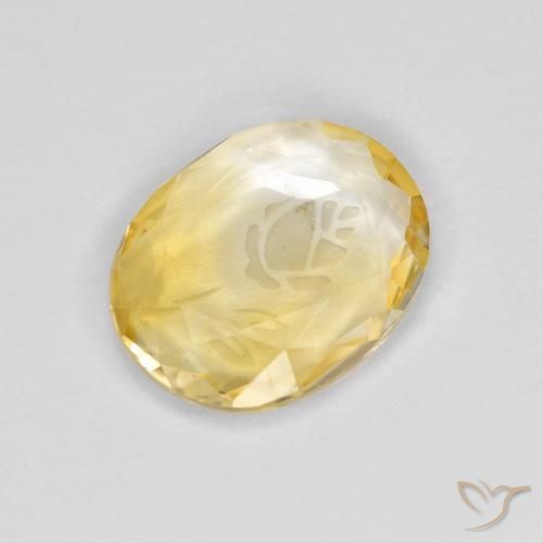 9,17 ctw natürlicher Helles Gold Citrin, Oval, Transparent