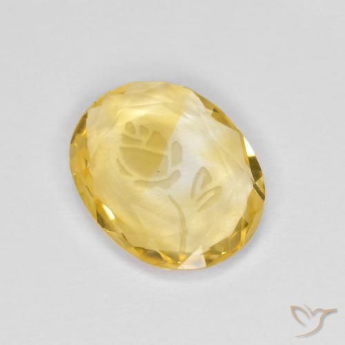 1.44ct Natürlicher Gelblich Gold Citrin, Oval, Transparent