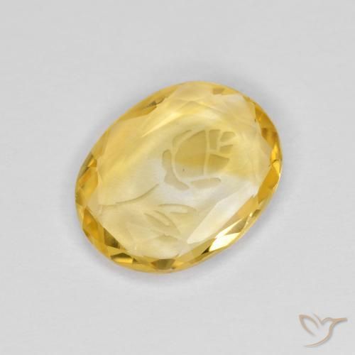 9,17 ctw natürlicher Gelblich Gold Citrin, Oval, Transparent