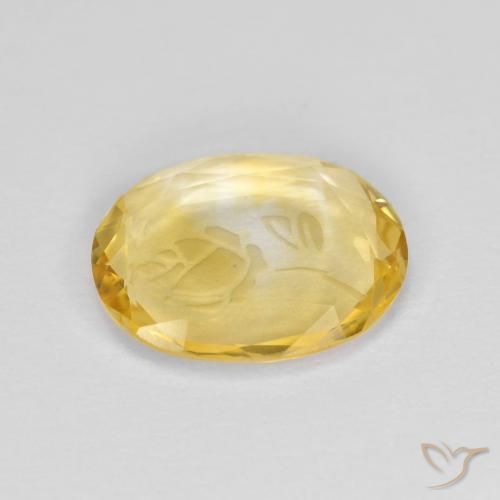 9,17 ctw natürlicher Gelblich Gold Citrin, Oval, Transparent