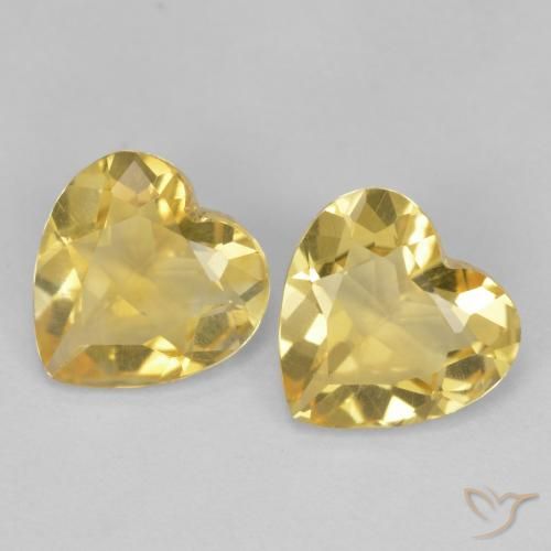 2.02ctw Natürlicher Hell Gold Citrin, Herz, VS
