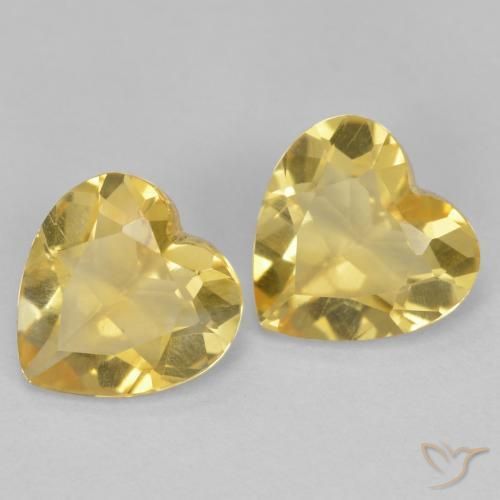 2.02 ct natürliche Hell Gold Citrin-Edelsteine, Herz, VS
