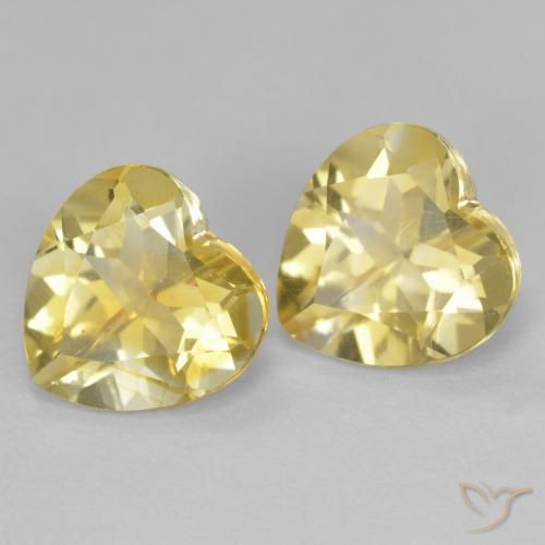 2.37 ct natürliche hellgelb Citrin-Edelsteine, Herz, VS