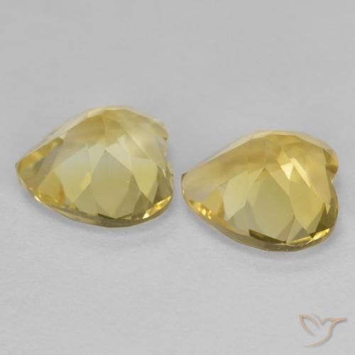 2.37 ct natürliche hellgelb Citrin-Edelsteine, Herz, VS